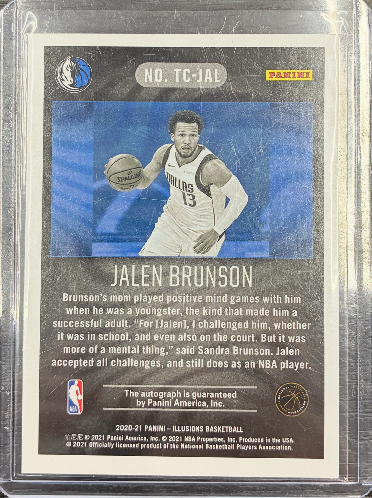 2020-21 Panini Illusions Basketball - Jalen Brunson #TC - JAL - Autograph