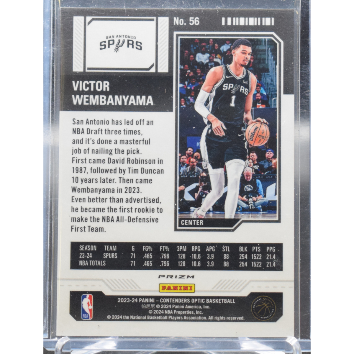 2023-24 Panini Contenders Optic Basketball - Victor Wembanya 56 - Red