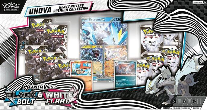 Pokemon Scarlet & Violet - Black Bolt & White Flare Unova Heavy Hitters Premium Collection