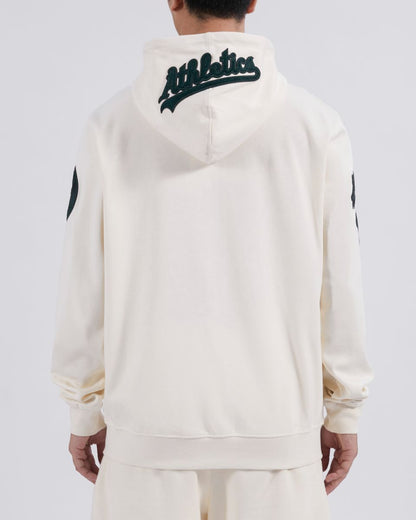 Pro Standard Oakland Athletics Triple Tonal DK Full-Zip Up Hoodie - EggShell