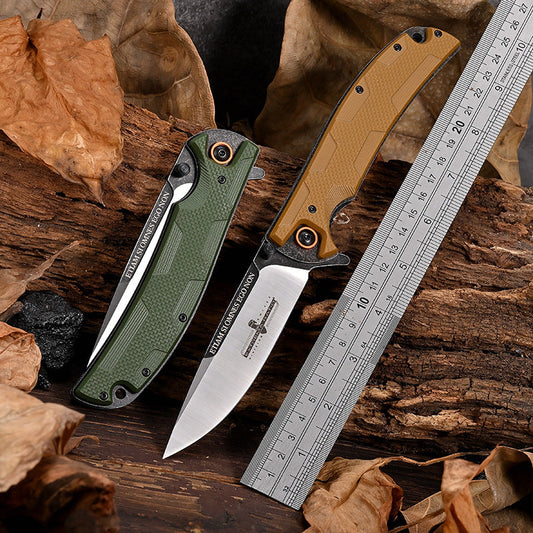 IronClad D2 Steel Folding Knife - Sandblasted Finish with G10 Handle EDC