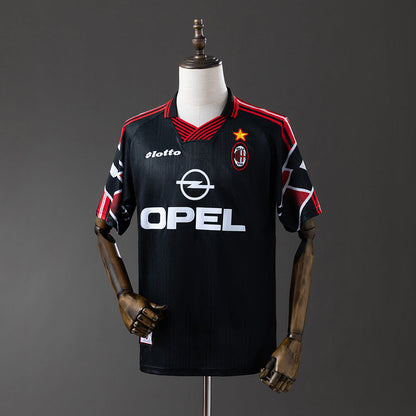 AC Milan Jersey 1997-98 Third Black Retro Football Kit