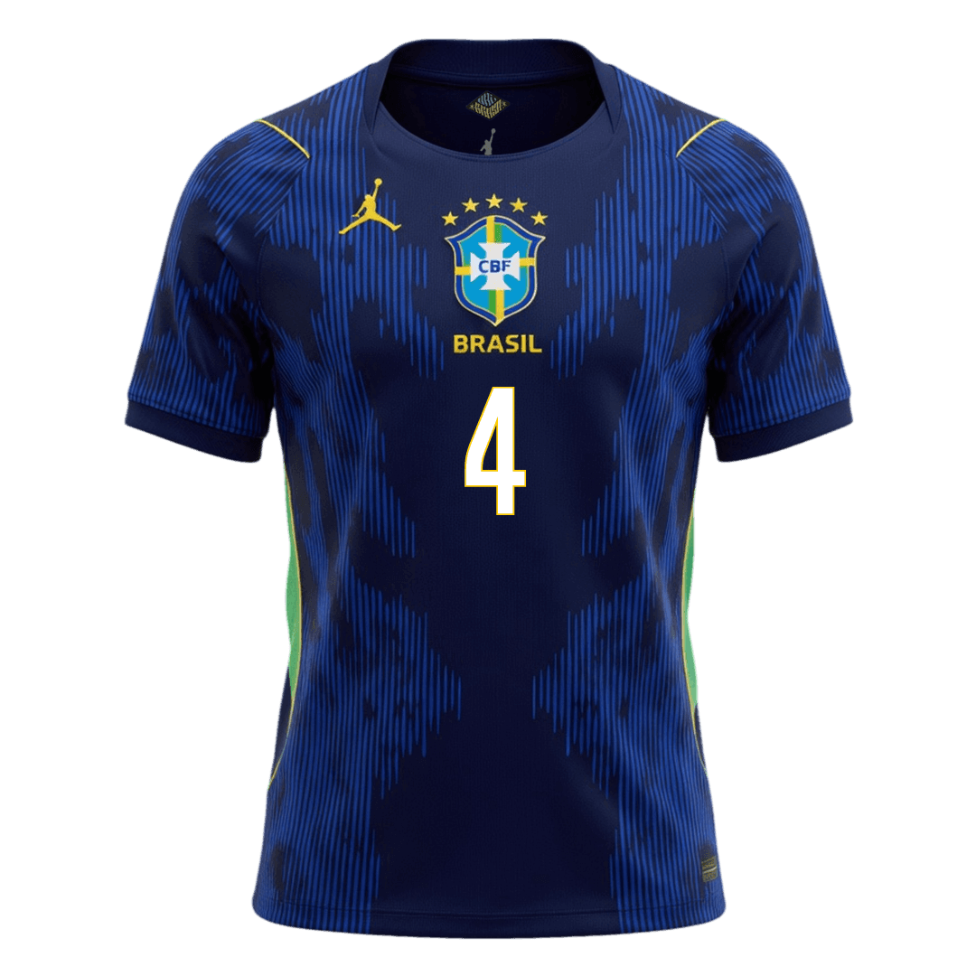 MARQUINHOS #4 Mens Brazil World Cup Away Jersey 2026