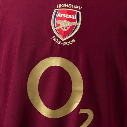 Arsenal Jersey 2005-06 Home Retro Football Kit Long Sleeves