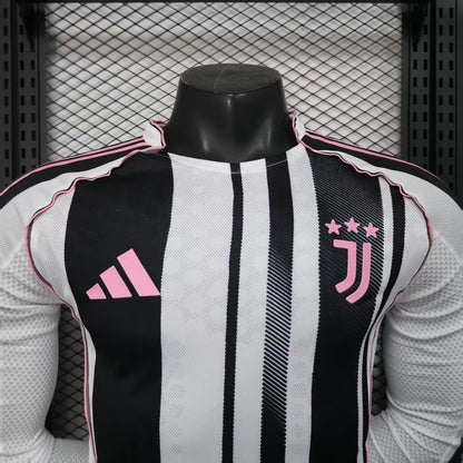 Player Version Juventus Jersey 25/26 Home Long Sleeves Football Kit Soccer Jersey