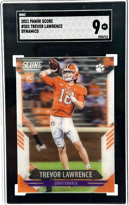 2021 Panini Score - Trevor Lawrence 301 - Dynamics Lenticular SP - SGC 9