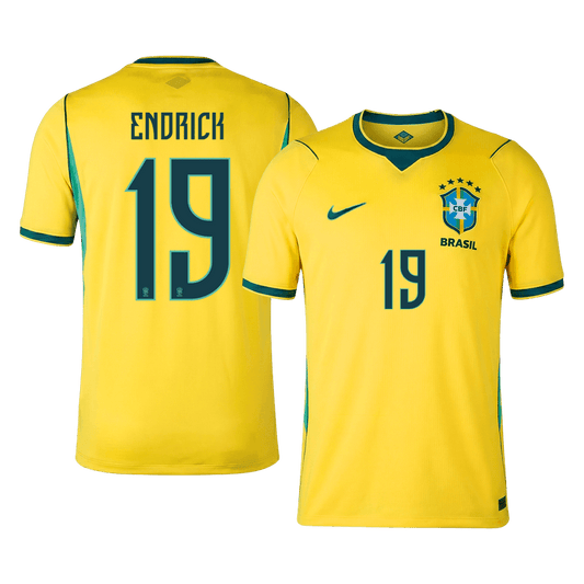 ENDRICK #19 Mens Brazil World Cup Home Jersey 2026 [PREMIUM]