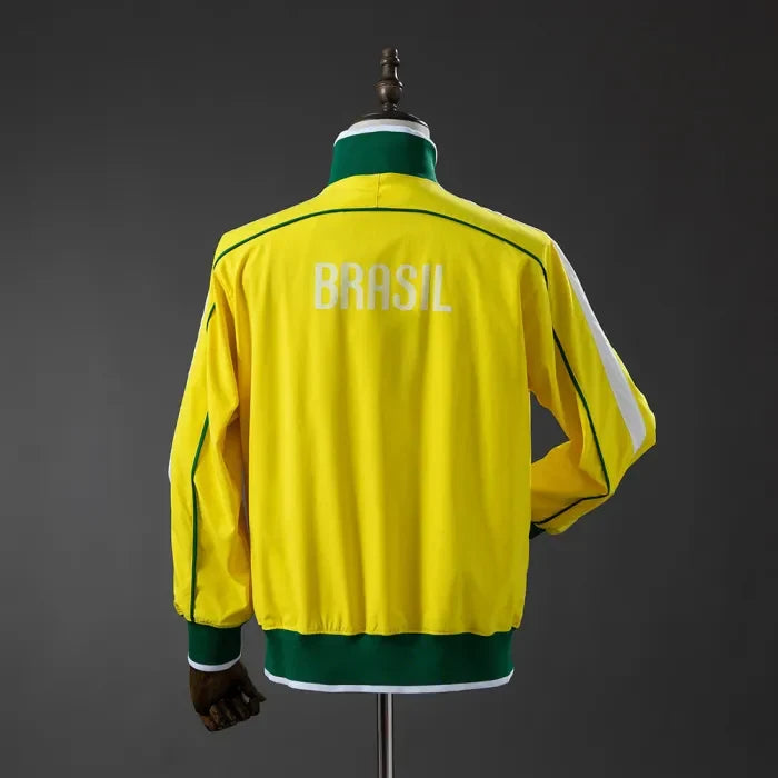 Brazil Windbreaker 2010-11 Yellow Football Kit Soccer Jersey