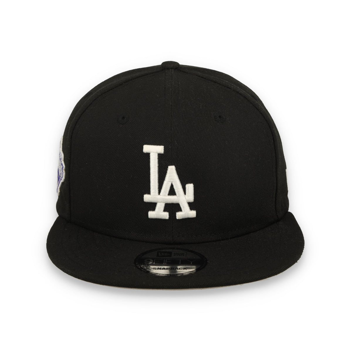 New Era Los Angeles Dodgers 2025 World Series Side Patch 9FIFTY Snapback Hat-Black/White