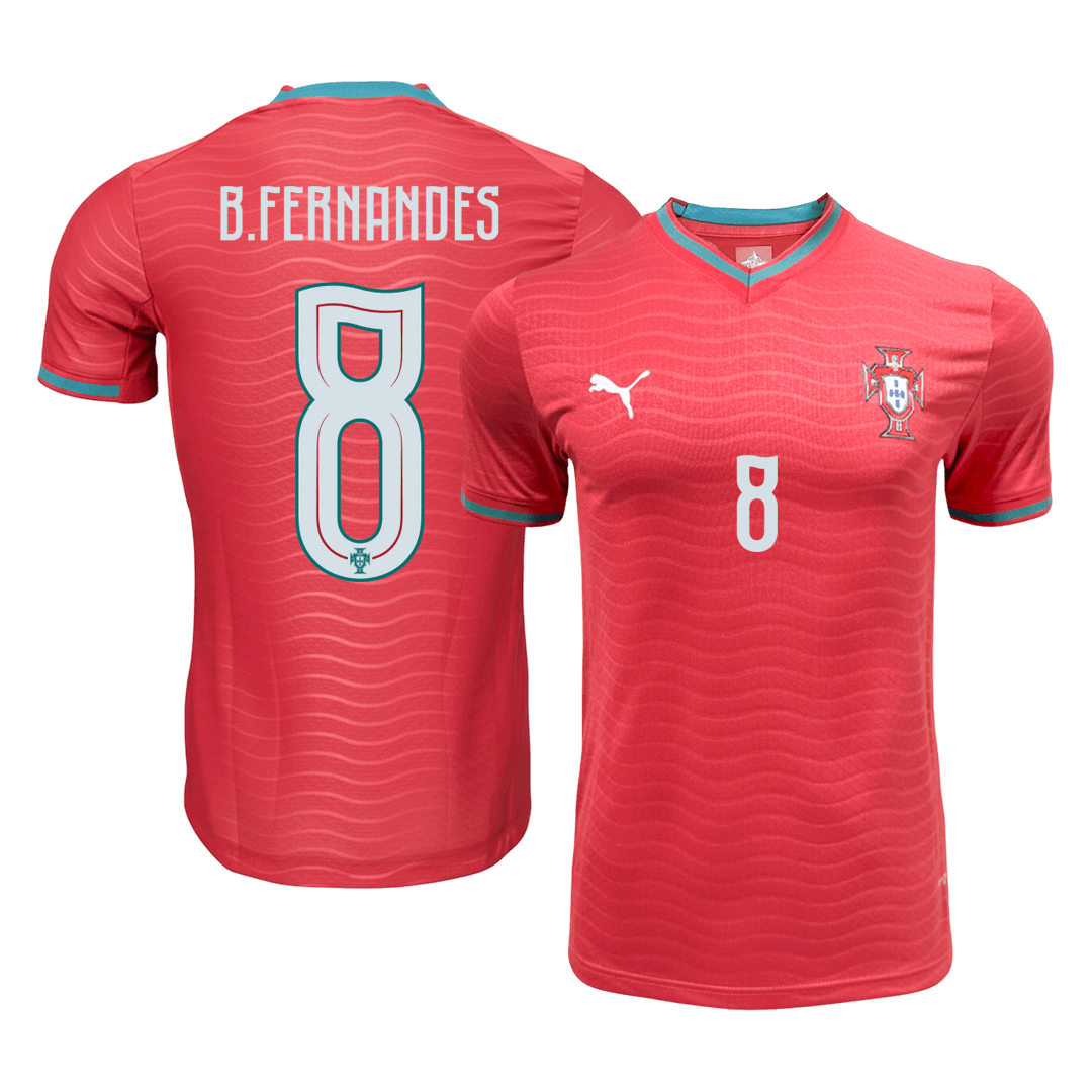 B.FERNANDES #8 Mens Portugal World Cup Home Jersey 2026 - Player Version (Slim Fit)