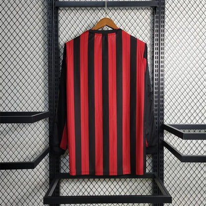 AC Milan Jersey Home Kit 2013 2014 Retro Long Sleeves