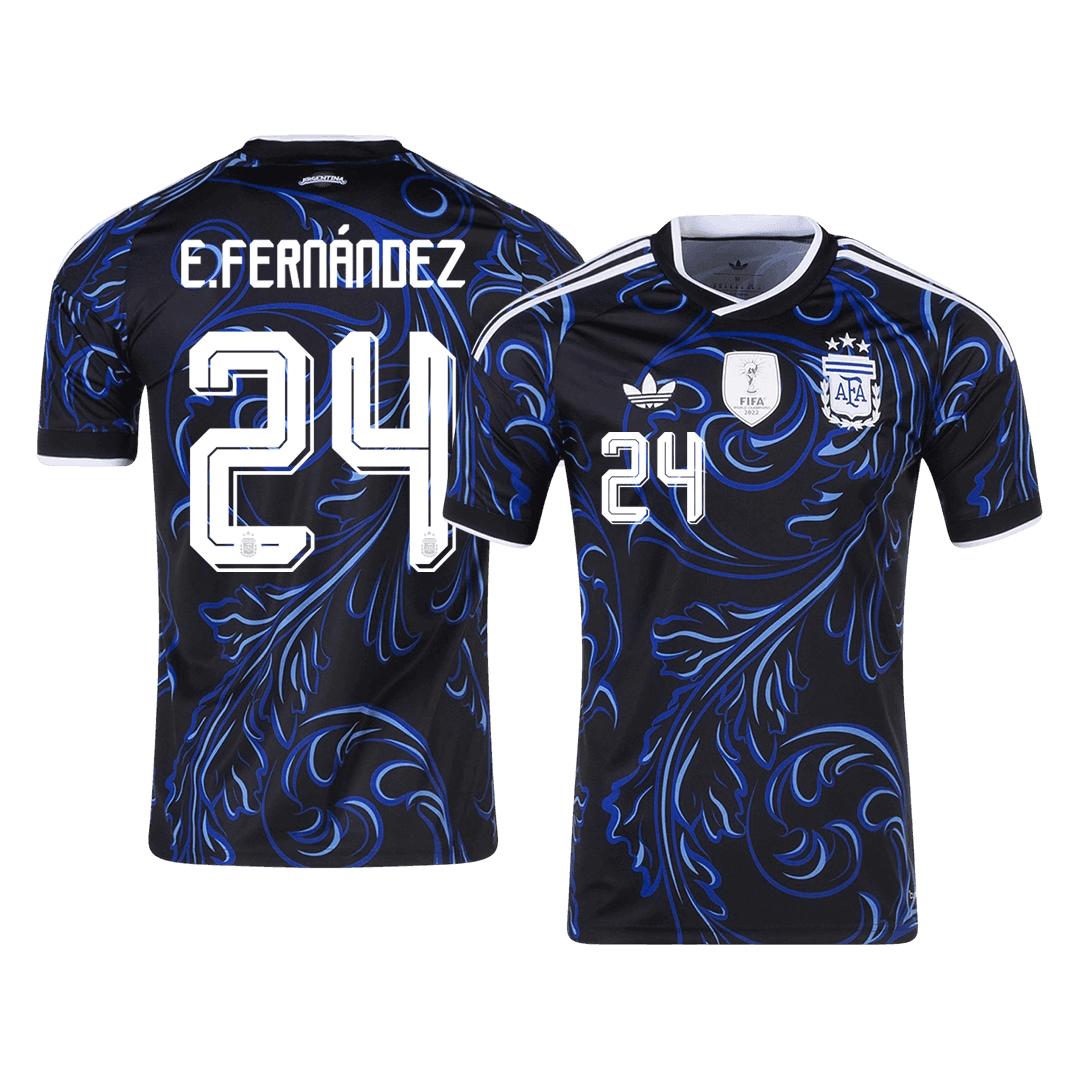 E. FERNÁNDEZ #24 Mens Argentina World Cup Away Jersey 2026