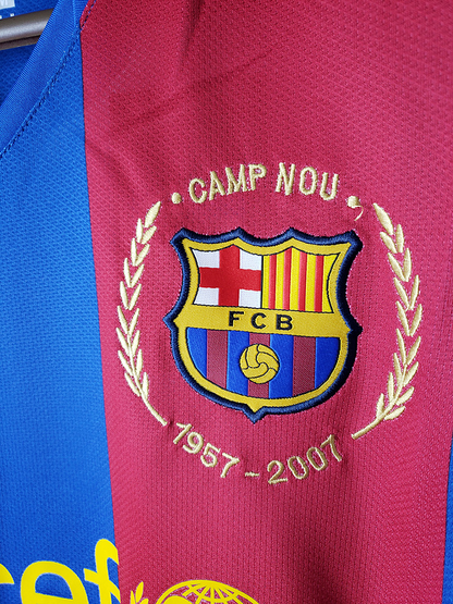 Barcelona Retro Jersey 2007/08 Home Football Jersey Soccer Shirt