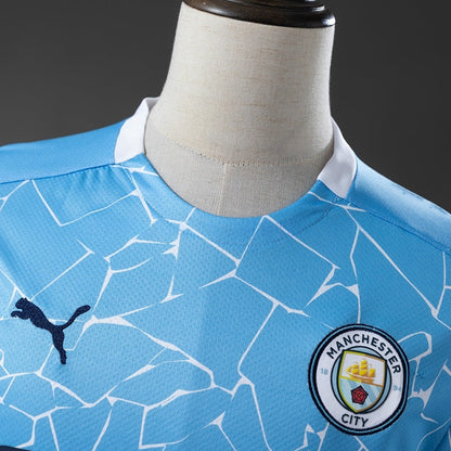 Manchester City Home Jersey 2020-21 Retro Football Kit Soccer Shirt