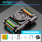 IronTrack Glow-in-Dark Metal Fidget Spinner - Zinc Alloy Tank Design with Moving Tracks EDC