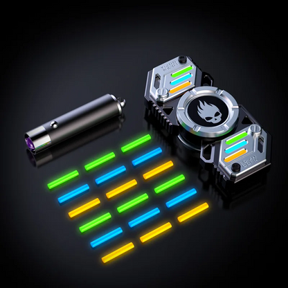Stainless Steel Fidget Spinner – Metal Glow in the Dark Skull UFO