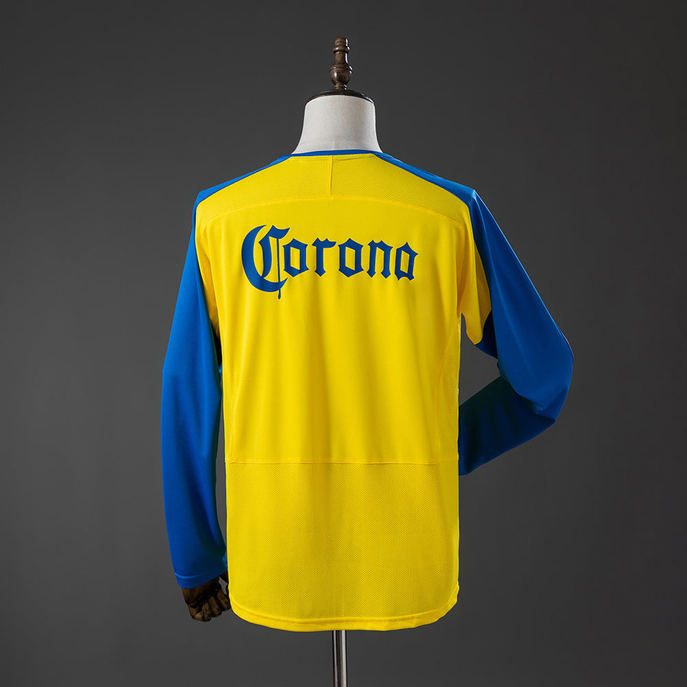 Club America Home Jersey 2003-2004 Retro Football Kit Long Sleeves Soccer Shirt
