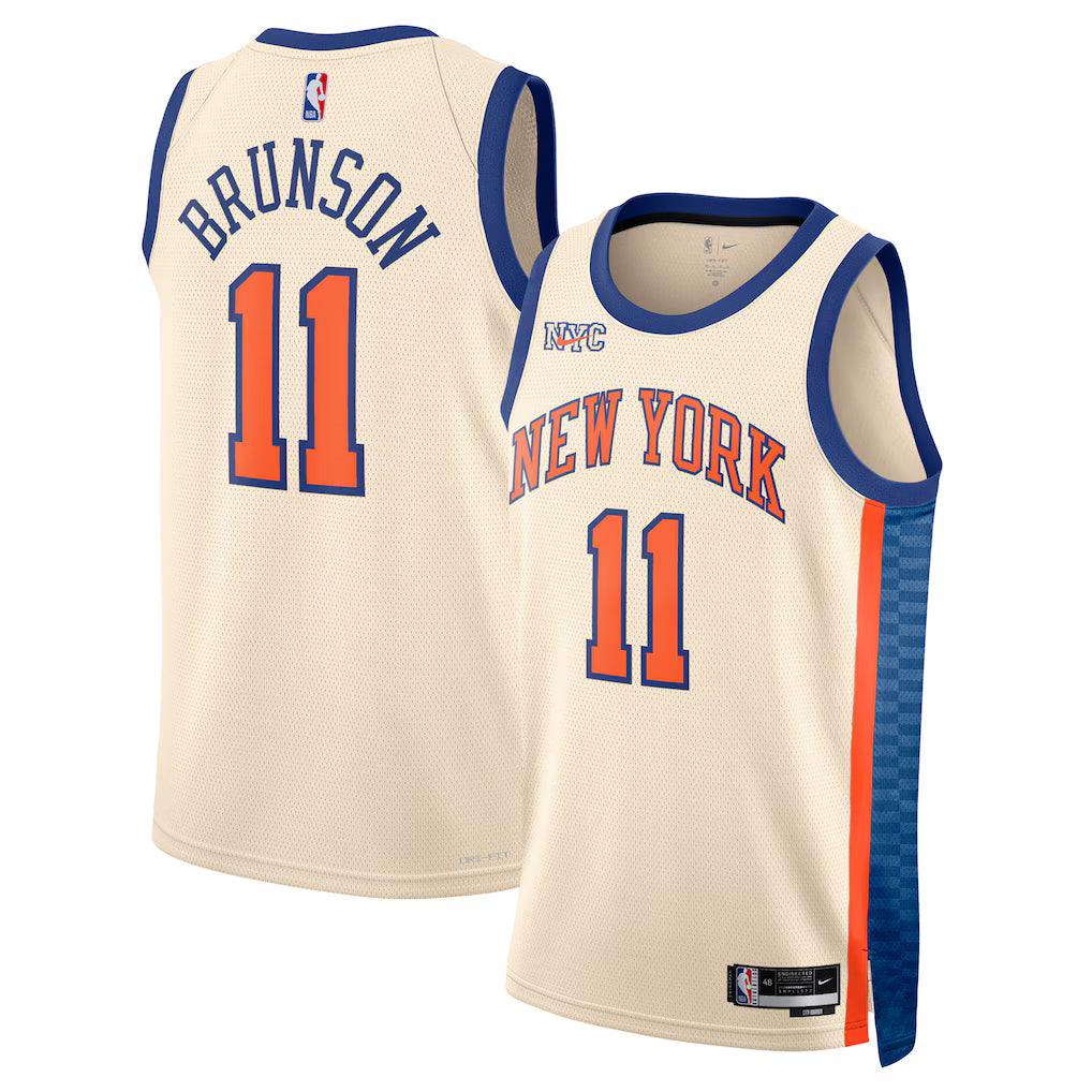 Jalen Brunson New York Knicks Unisex 2025/26 Jersey - Cream - City Edition