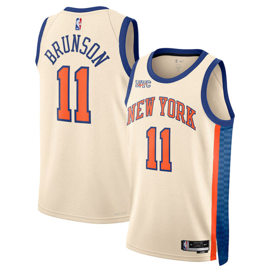 Jalen Brunson New York Knicks Unisex 2025/26 Jersey - Cream - City Edition