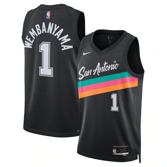 Victor Wembanyama San Antonio Spurs Unisex 2025/26 Jersey - Black - City Edition