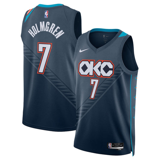 Chet Holmgren Oklahoma City Thunder Unisex 2025/26 Jersey - Navy - City Edition