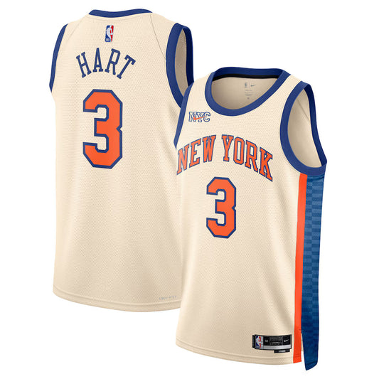 Josh Hart New York Knicks Unisex 2025/26 Jersey - Cream - City Edition