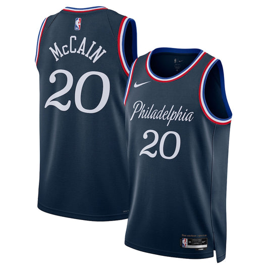 Jared McCain Philadelphia 76ers Unisex 2025/26 Jersey - Navy - City Edition