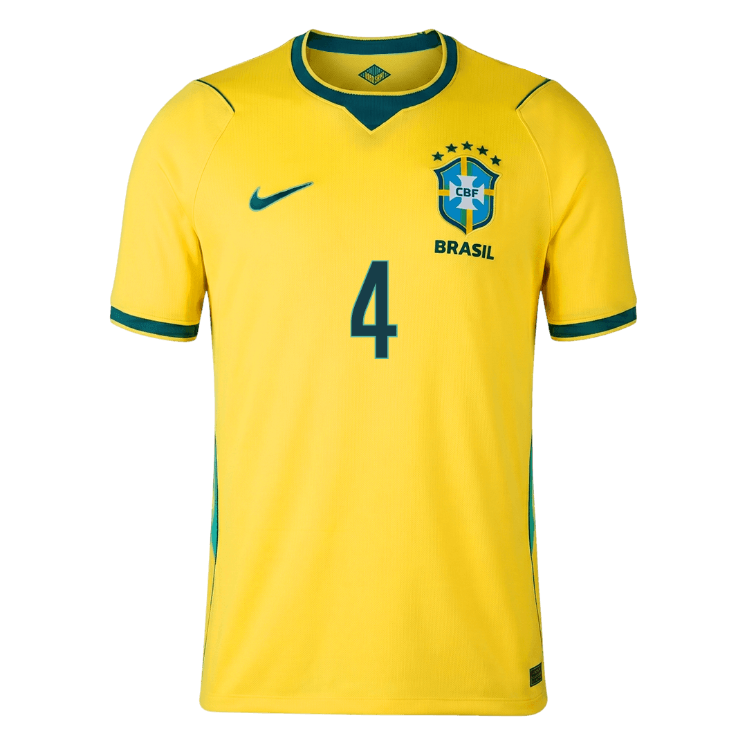 MARQUINHOS #4 Mens Brazil World Cup Home Jersey 2026 [PREMIUM]