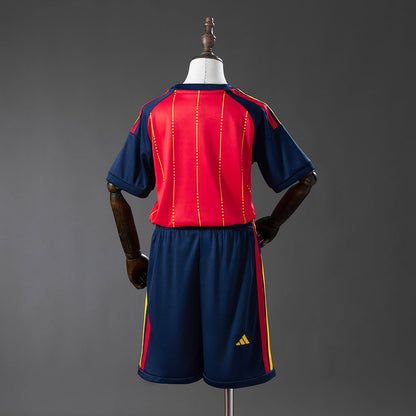 Kids Spain Home Jersey 2026 World Cup Football Kit Soccer Shirt