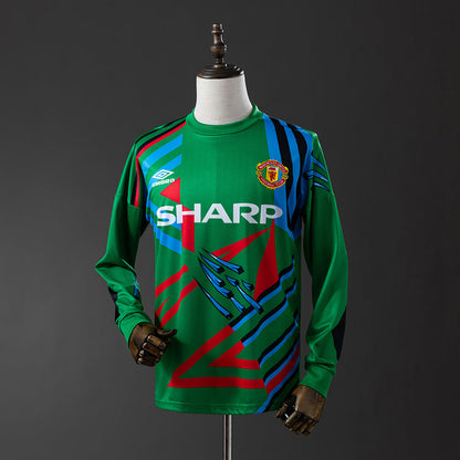 Manchester United Jersey 1992-94 Goalkeeper Retro Football Kit Long Sleeves