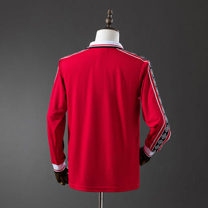 Manchester United Jersey1998-99 Home Retro Football Kit Long Sleeves