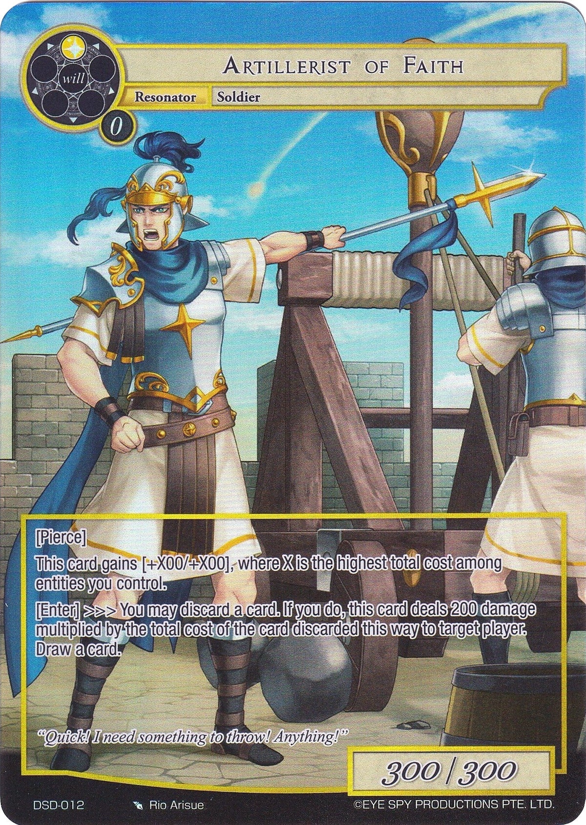 Artillerist of Faith (Full Art) (DSD-012) [Starter Deck: Villains]