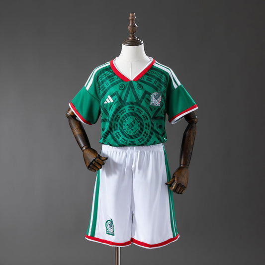 Kids Mexico Home Jersey 2026 World Cup Football Kit Soccer Shirt