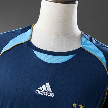 Argentina Home Jersey 2006 Retro Football Kit Long Sleeves Soccer Shirt