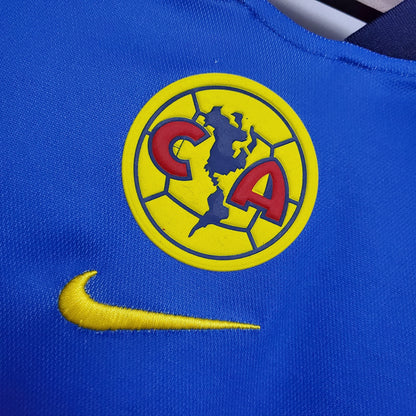 Retro Club America Jersey 2001-02 Away Blue Football Kit Soccer Jersey