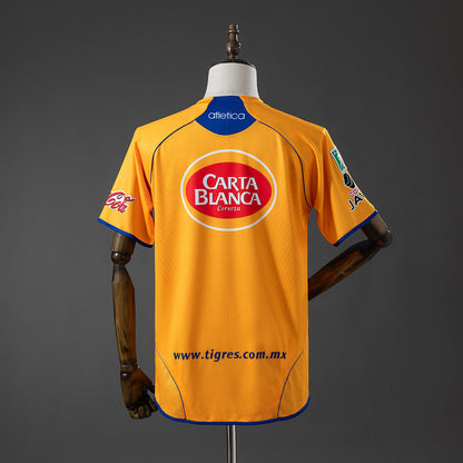Club Tigres Home Jersey 2005-2006 Retro Football Kit Soccer Shirt