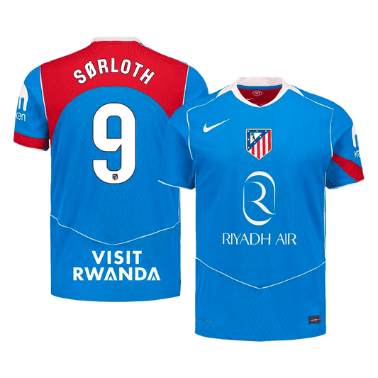 SØRLOTH #9 Mens Atletico Madrid Third Jersey 2025/26 - Player Version (Slim Fit)