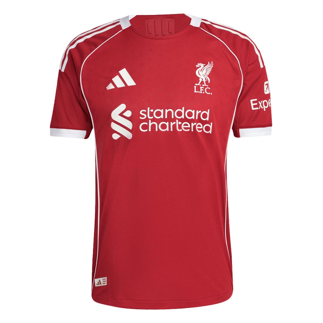 M.SALAH #11 Mens Liverpool Home Jersey 2025/26 - Player Version (Slim Fit)