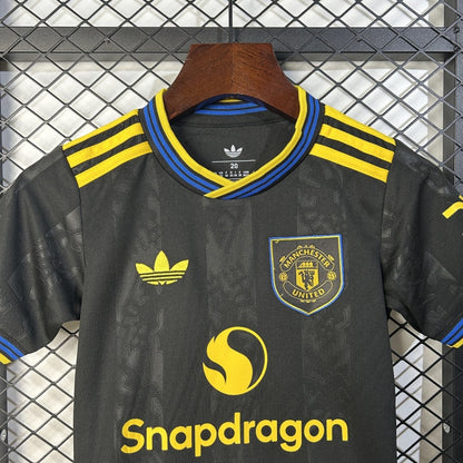 Kids Manchester United Jersey 25/26 Third Football Kit Soccer Jersey