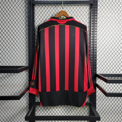 AC Milan Jersey Home Kit 2006 2007 Retro Long Sleeves
