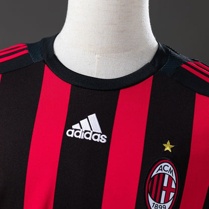 AC Milan Jersey 2008-09 Home Retro Football Kit Long Sleeves