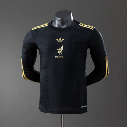 Mexico Jersey 25/26 Black Kit Player Version Long Sleeves