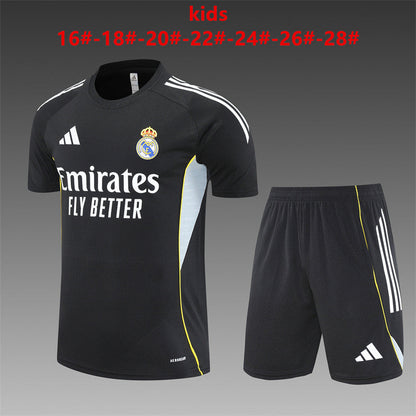 Kids Real Madrid Training Tracksuits 25/26 Football Kit Soccer Jersey