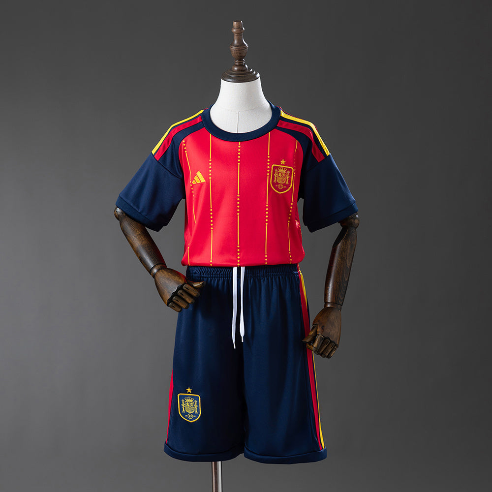 Kids Spain Jersey 2026 World Cup Home Football Kit