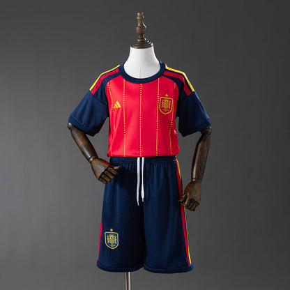 Kids Spain Home Jersey 2026 World Cup Football Kit Soccer Shirt
