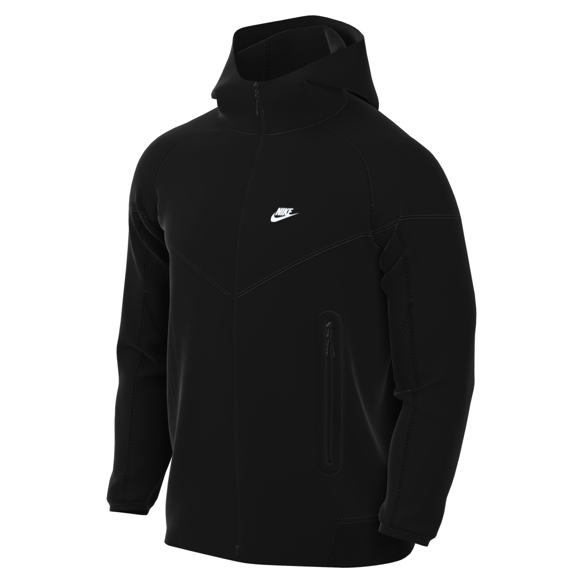 Nike Men's Black Tech Fleece Full-Zip Windrunner Hoodie