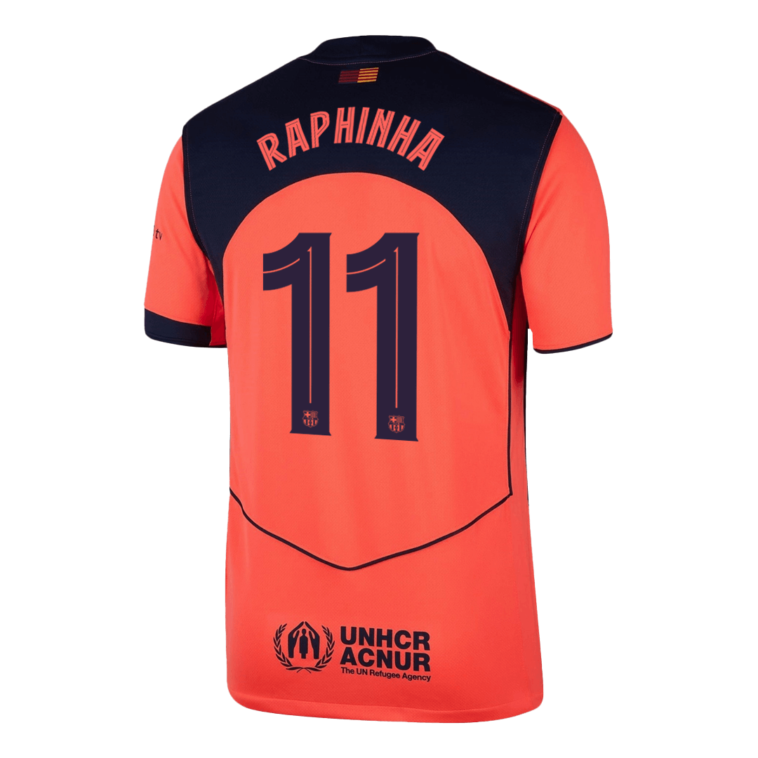 RAPHINHA #11 Mens Barcelona Third Jersey 2025/26 - UCL