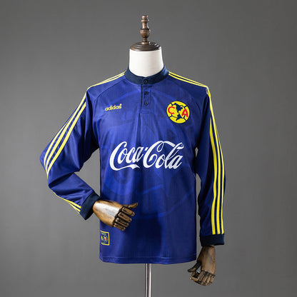 Club America Away Jersey 1997-1998 Retro Football Kit Long Sleeves Soccer Shirt