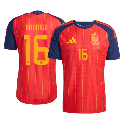 RODRIGO #16 Mens Spain World Cup Home Jersey 2026 - Player Version (Slim Fit)