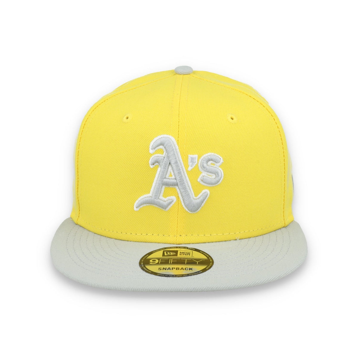 New Era Oakland Athletics  2-Tone Color Pack 9FIFTY Snapback Hat- Yellow/Grey